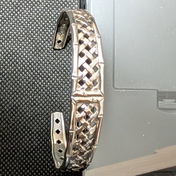 Vintage Sterling basketweave bracelet